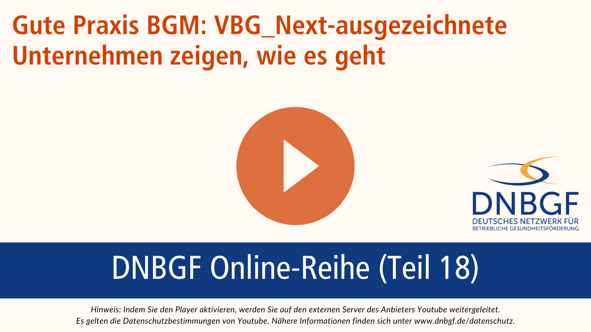 Banner Video DNBGF Online-Reihe Teil 18